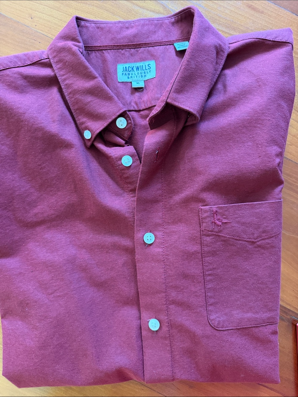 Jack Wills Men's Button-Down Shirt in Wine